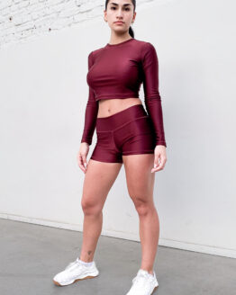 Top manga larga Bordeaux