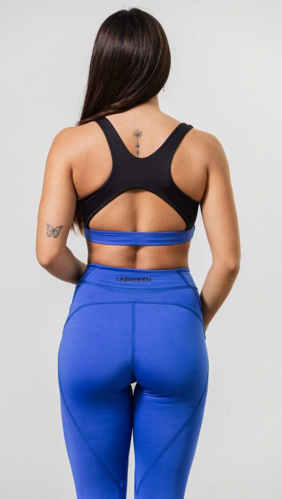 Top Paige Negro & detalle Azul